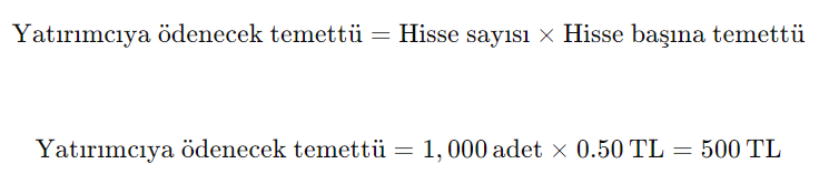 Yatırımcıya ödenecek temettü